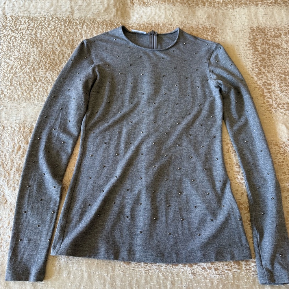 AKRIS PUNTO WOMENS SHIRT, TOP WITH METAL GROMMETS, SIZE 38